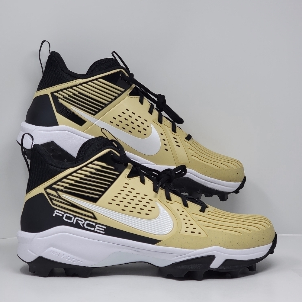 Nike Zoom  Force FJ8163-700 Beige Black White Men’s Size 17 Football Cleats New